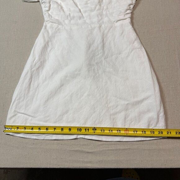 ASTR The Label Linen Pleated Midi Dress White Womens Size Medium See pictures fo - Picture 7 of 8